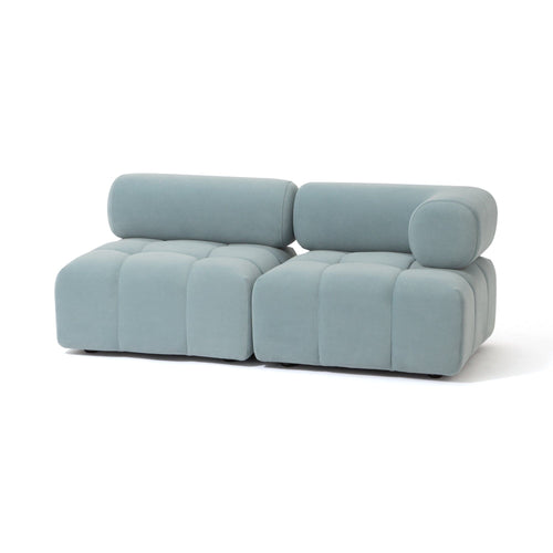Puffy Sofa Armless Blue W795×D795×H630