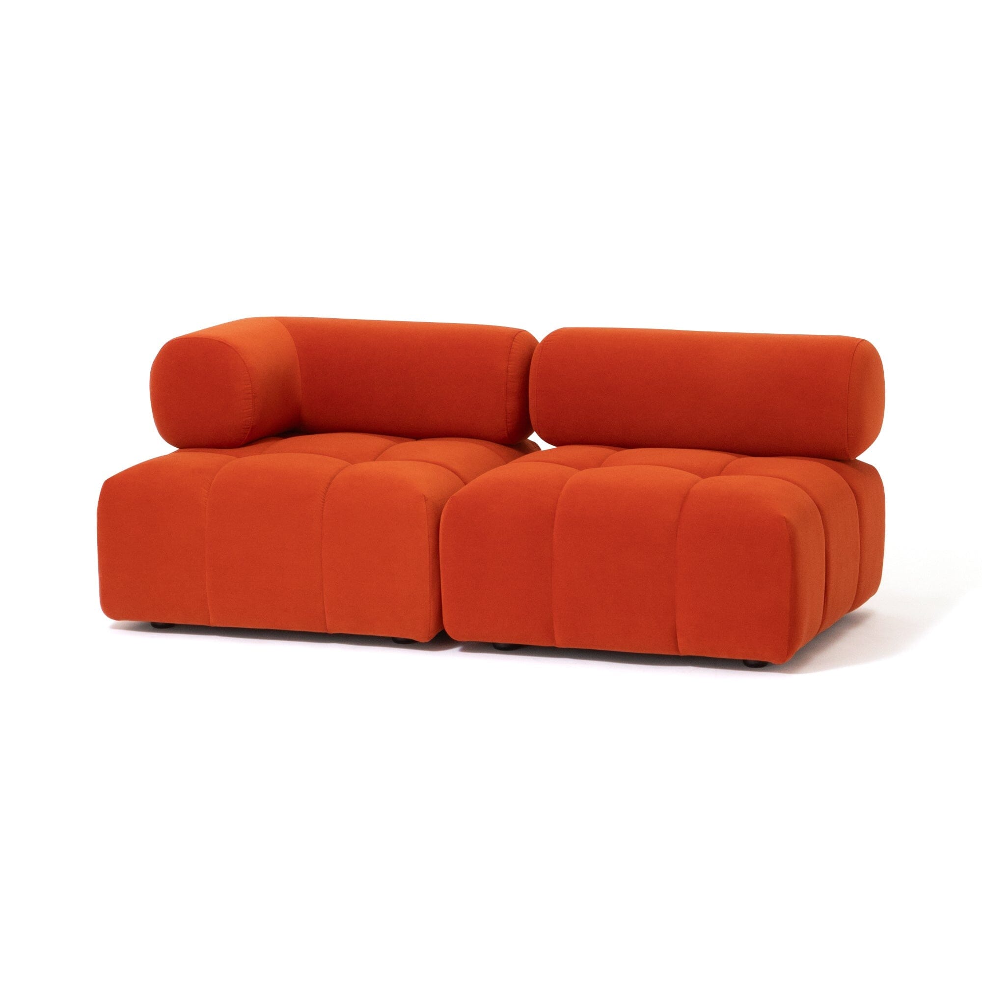Puffy Sofa Armless Orange W795×D795×H630