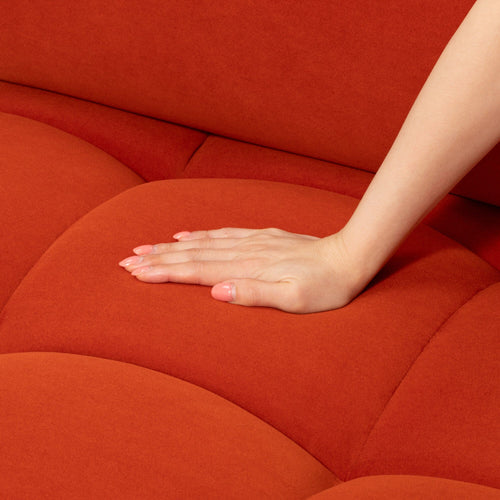 Puffy Sofa Armless Orange W795×D795×H630