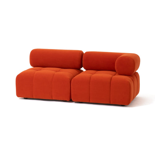 Puffy Sofa Armless Orange W795×D795×H630