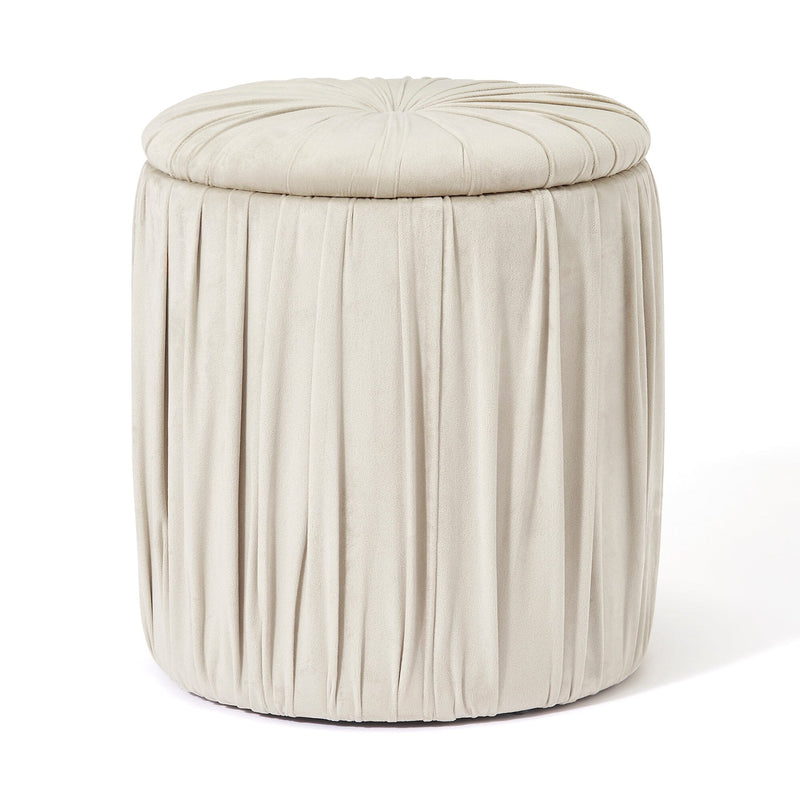 Plisse Stool Gray X Beige