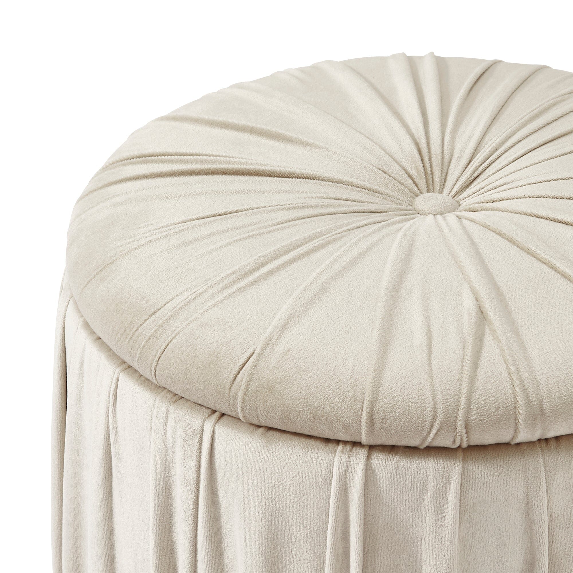 PLISSE 凳 灰色 X 米色