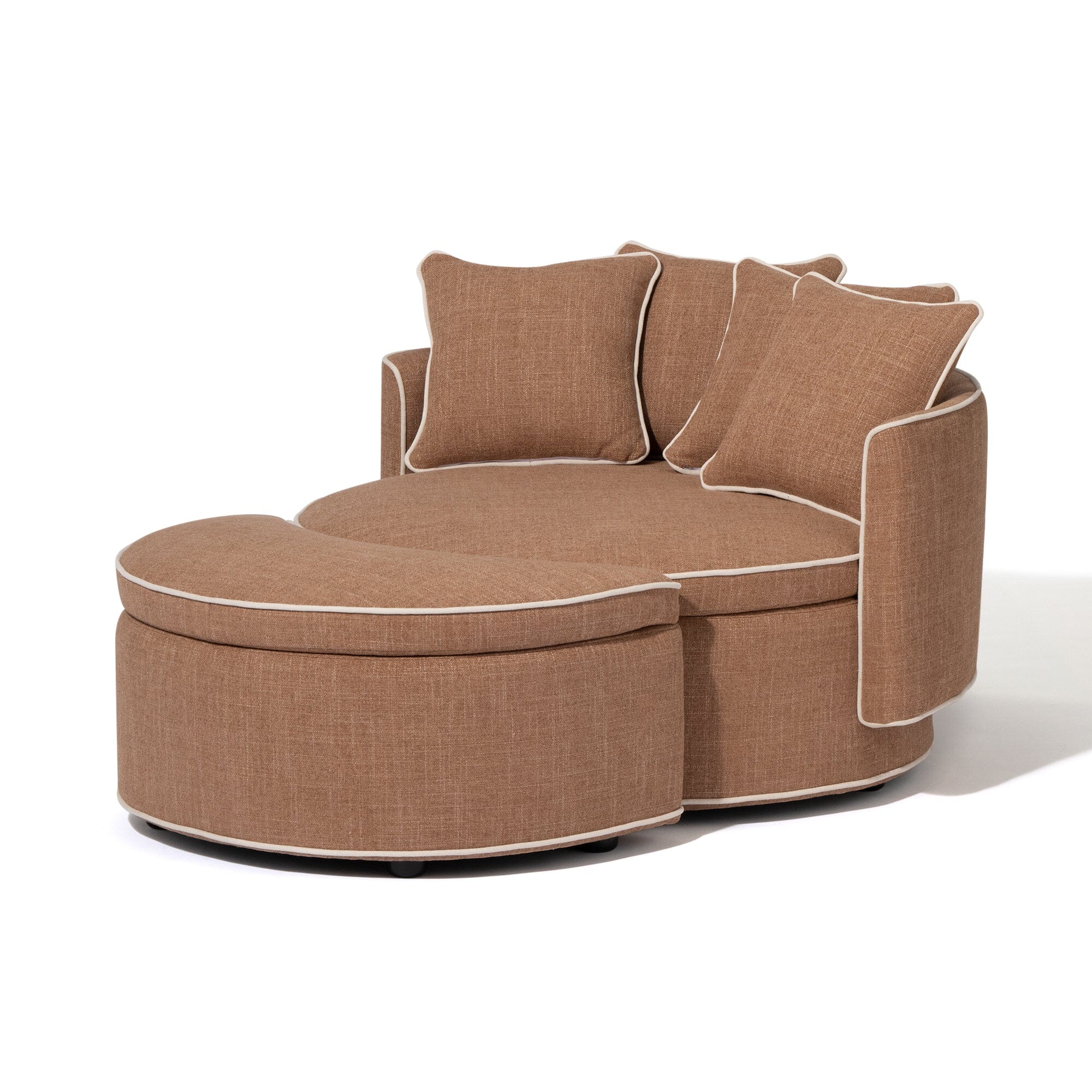 Nook Ottoman Light Brown