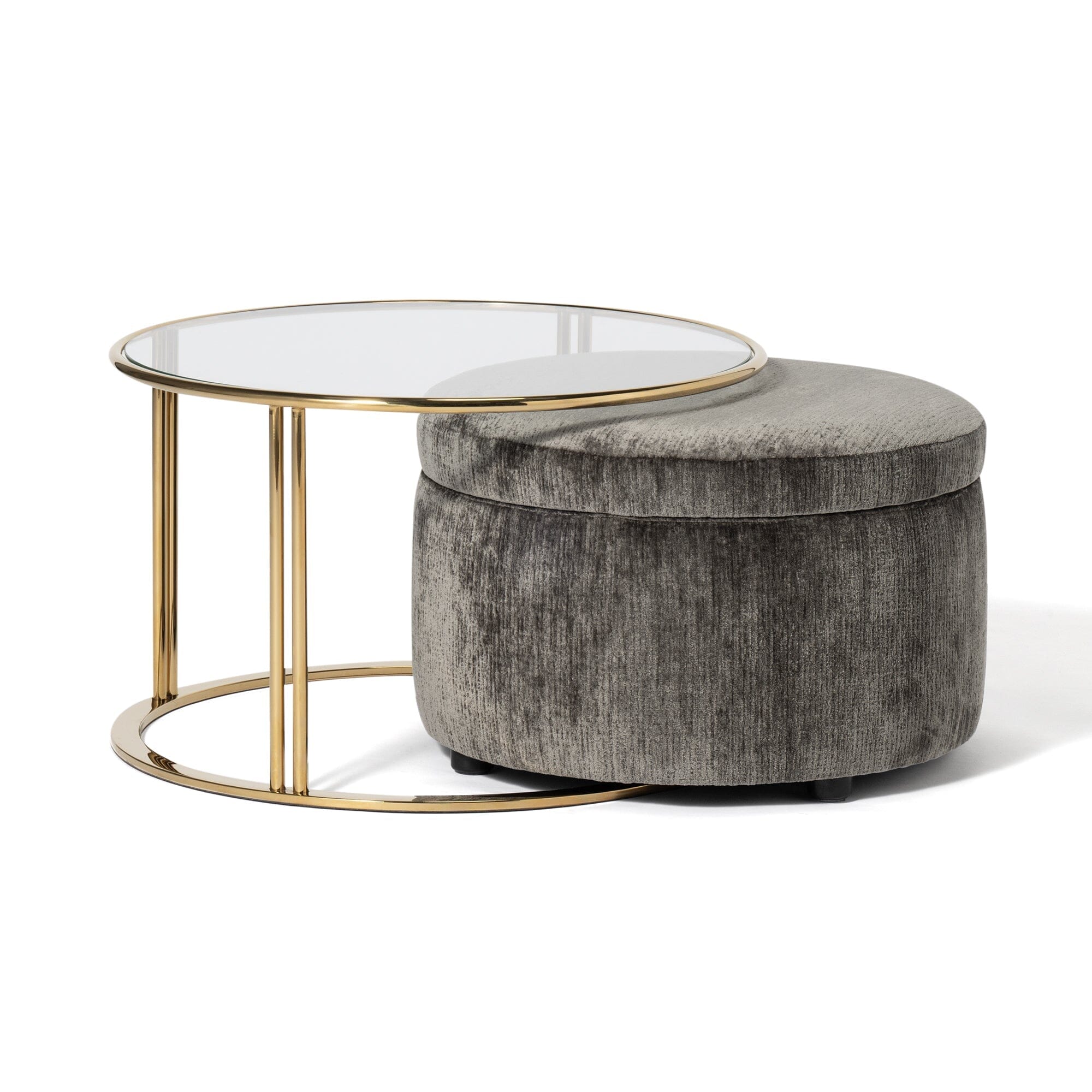 Verna Ottoman Dark Gray (W560)