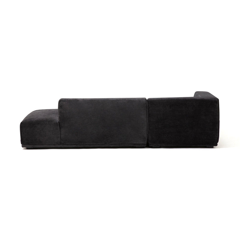 Mehne Sofa Left Black (W1460 × D810 × H580)