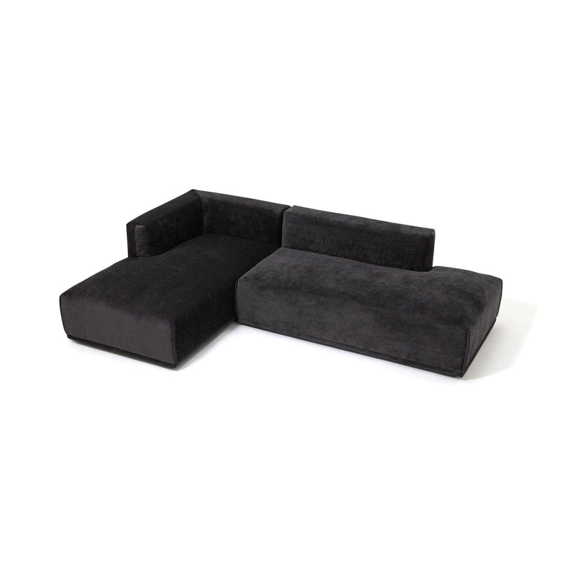 Mehne Sofa Left Black (W1460 × D810 × H580)