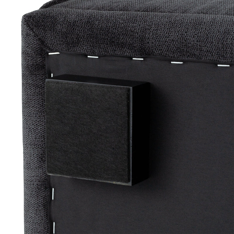 Mehne Couch Left Black (W810×D1460×H580)