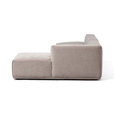 Mehne Couch Right Light Gray (W810×D1460×H580)