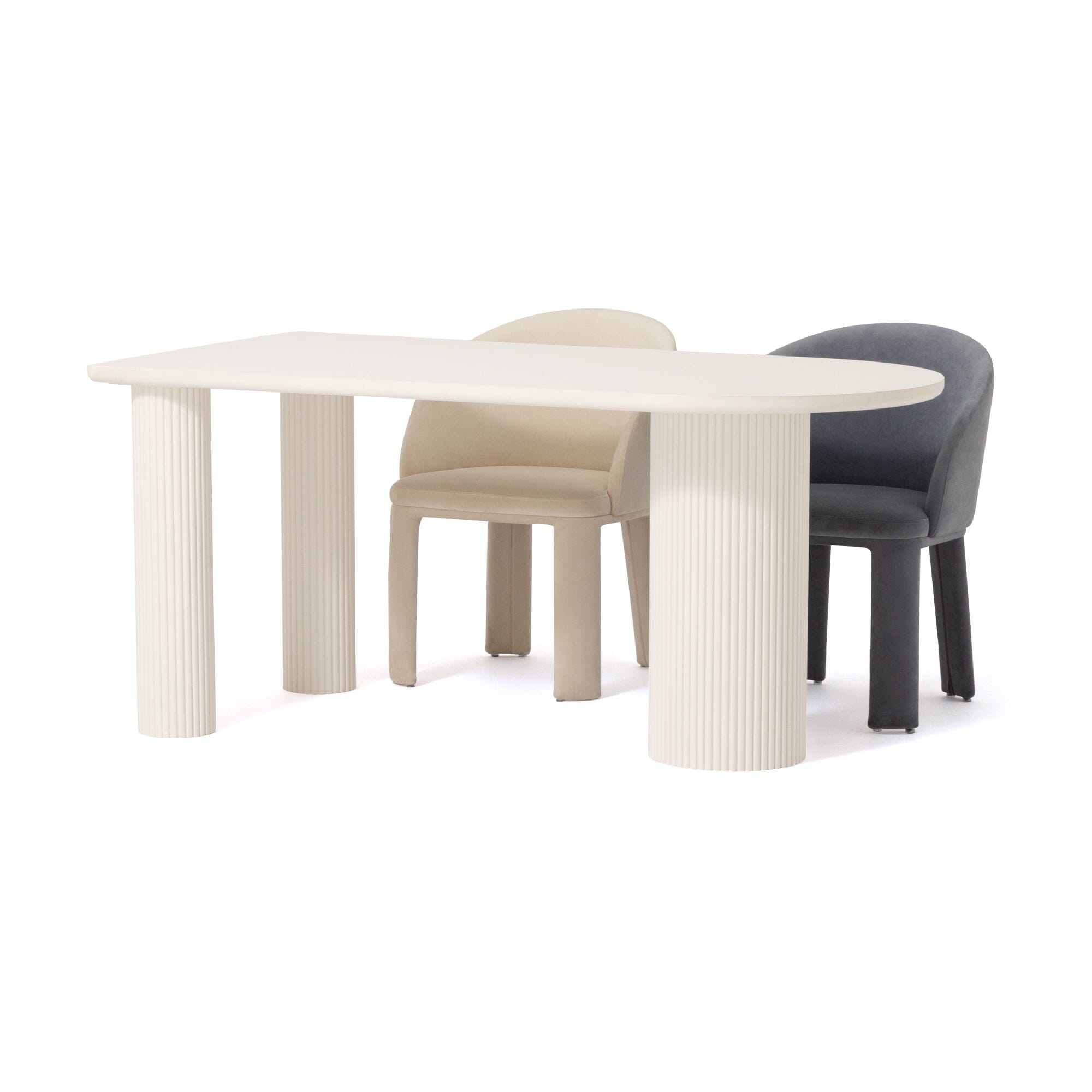 Palm Dining Table (A) W1600×D750×H730 White