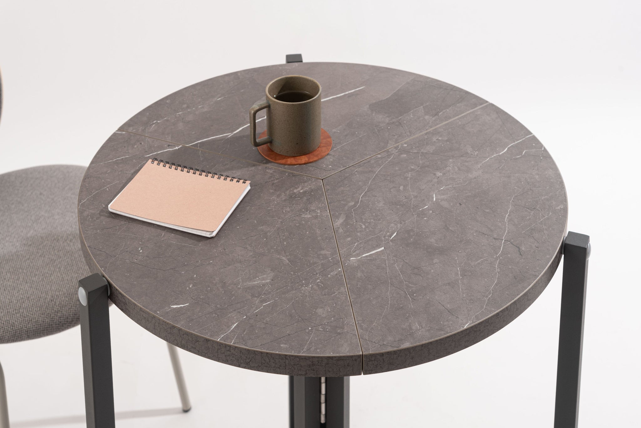Folding Table Round  60 Gray