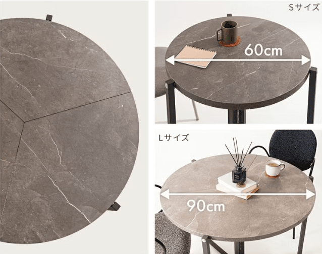 Folding Table Round  60 Gray