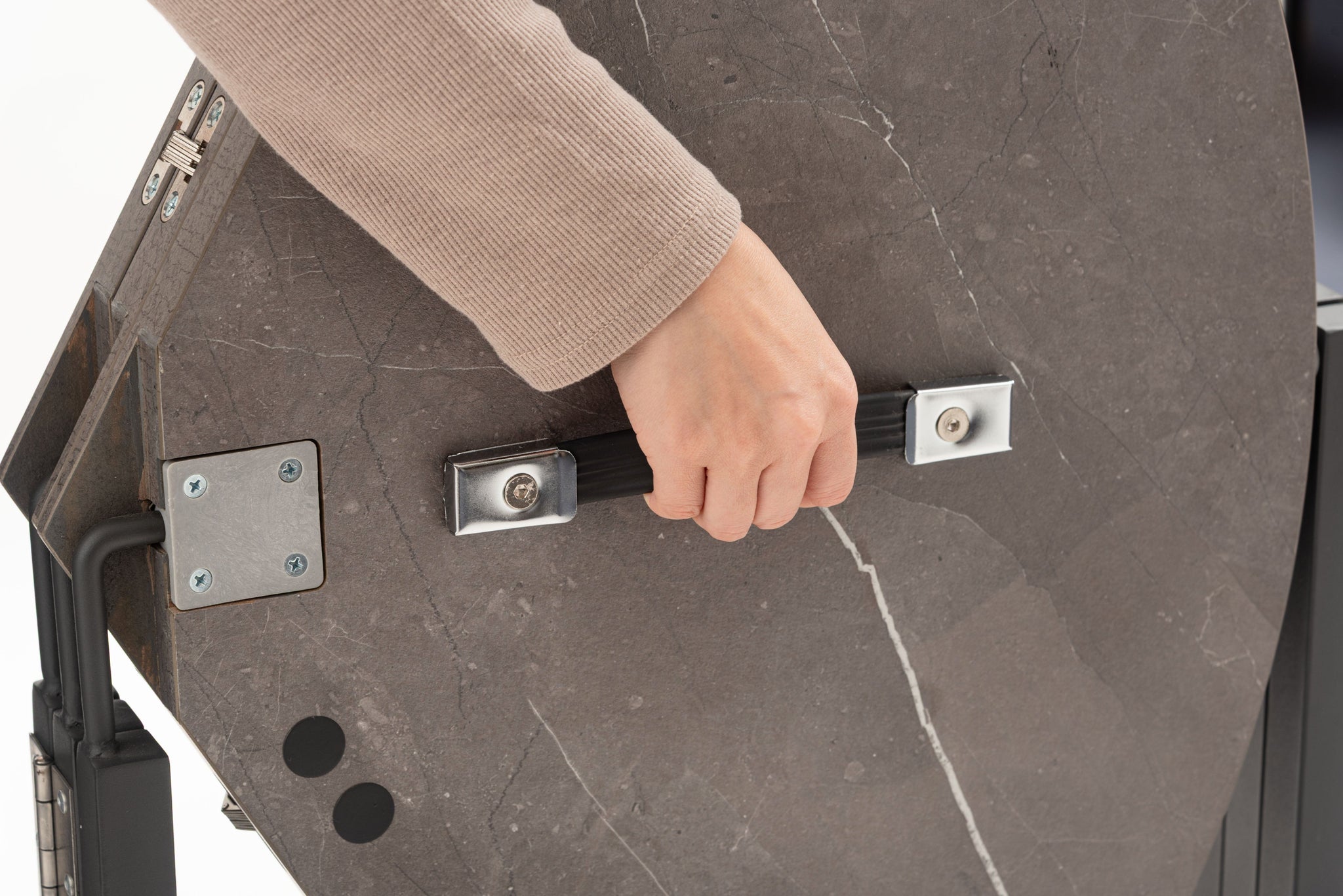 Folding Table Round  90 Gray