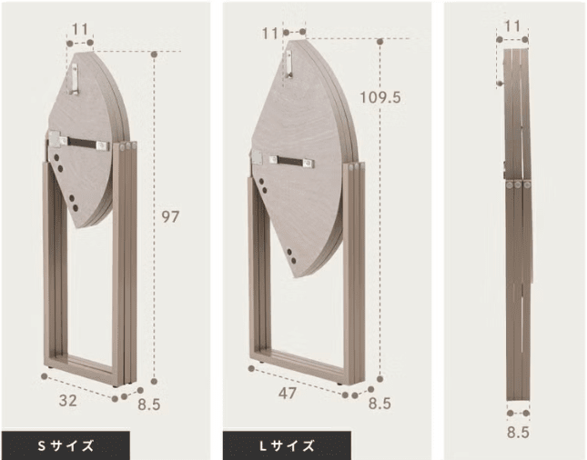 Folding Table Round  90 Gray