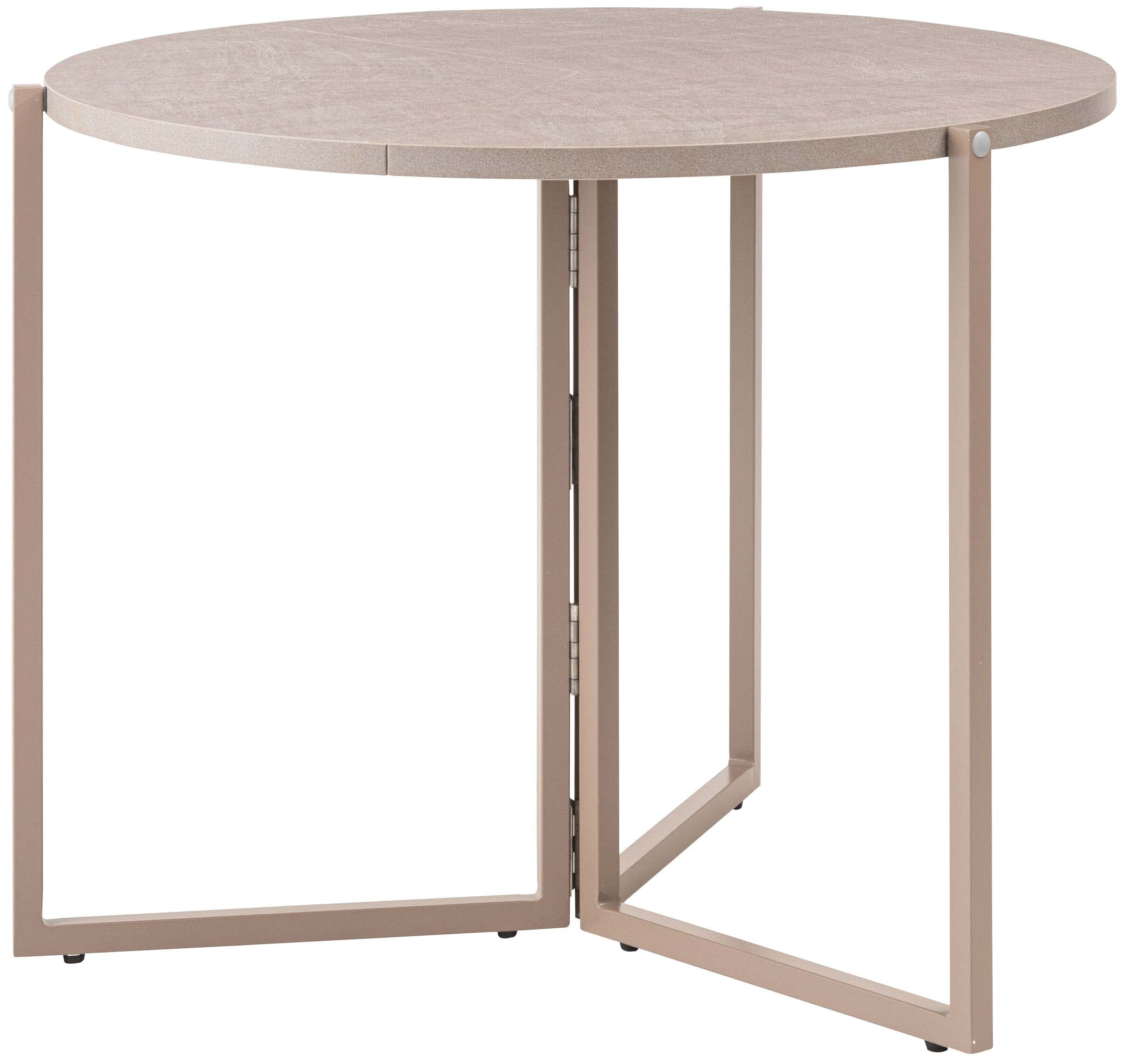 Folding Table Round  90 Beige