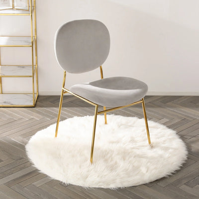 BELLE 椅子 灰x金色 (W500×D560×H810)