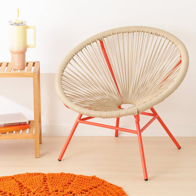 LOTUS 椅子 米色 X 橙色