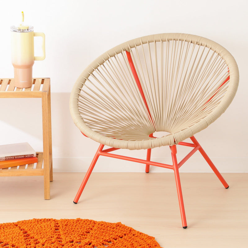 LOTUS 椅子 米色 X 橙色