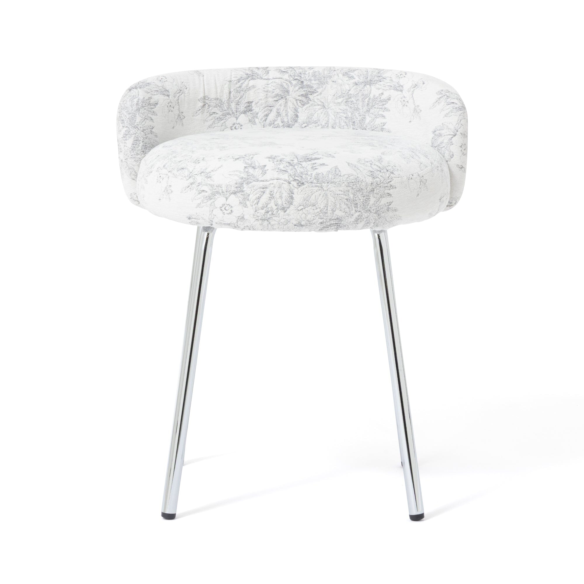 Plumor Stool Flower White X Silver