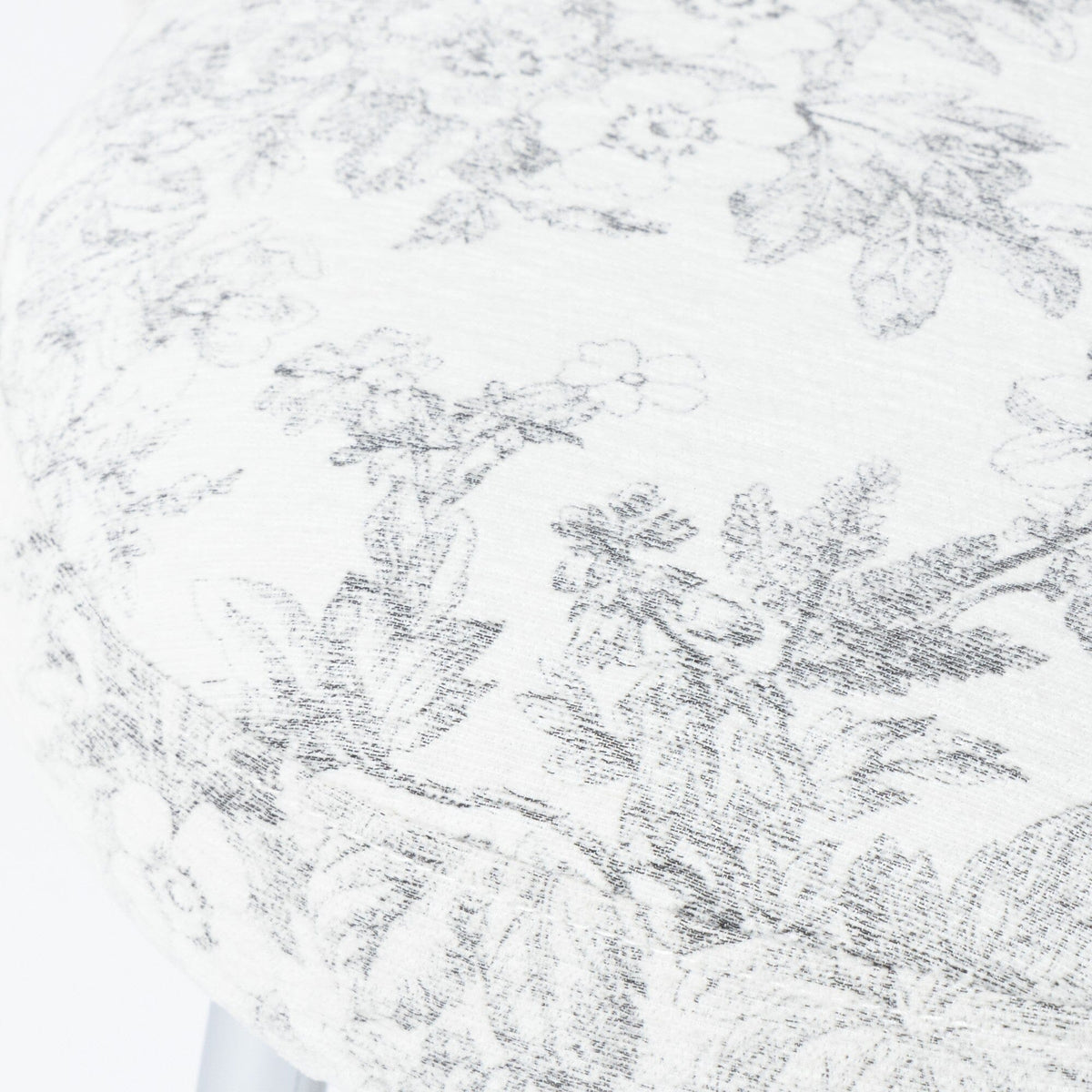 Plumor Stool Flower White X Silver