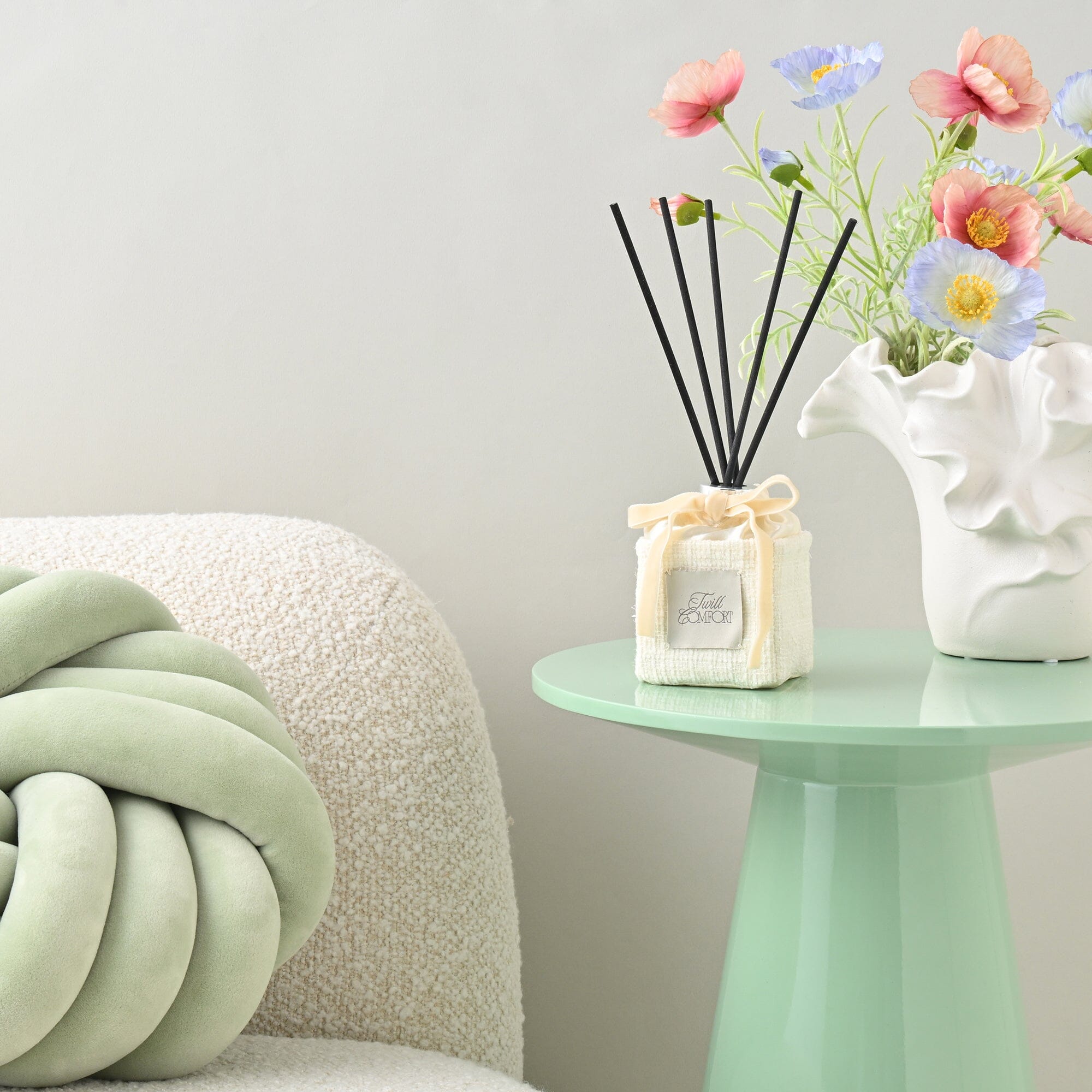 LAMINA 茶几 W360×D360×H550 薄荷綠