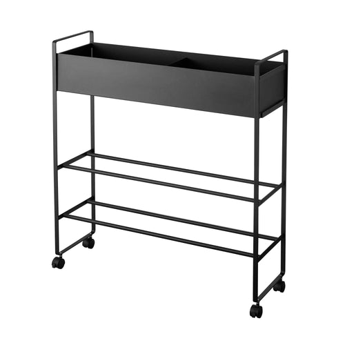 Rolling Entry Storage Shelf Black