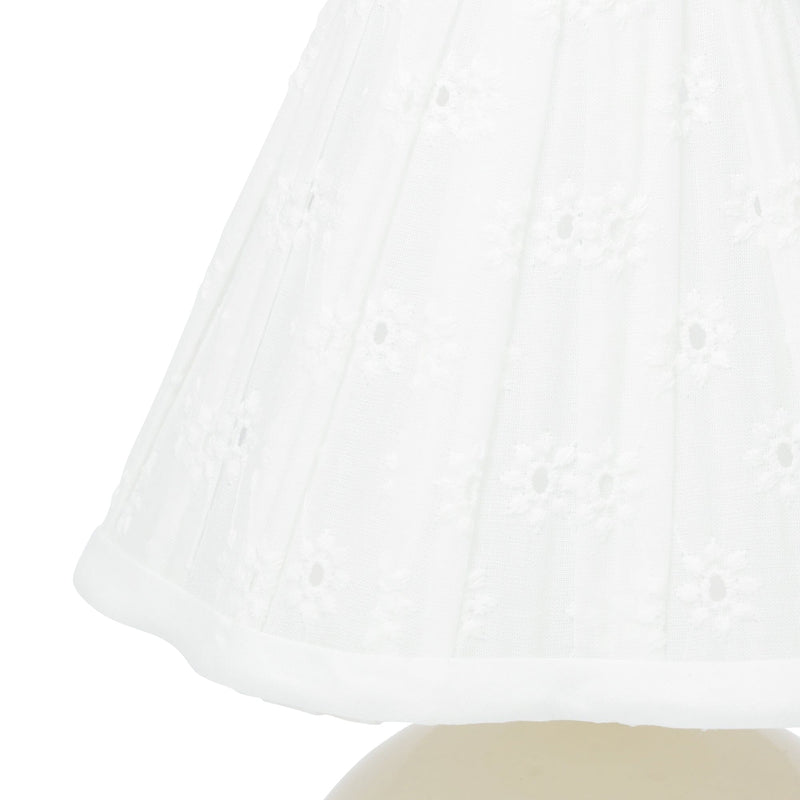 Lace Shade Mini Lamp White
