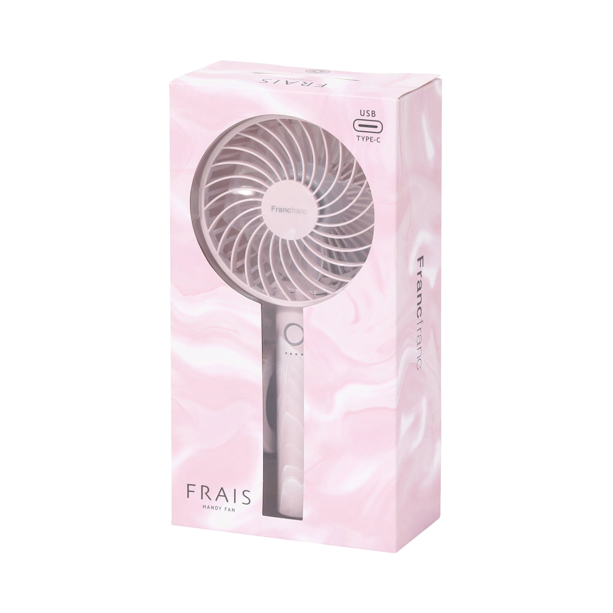 Frais Handy Fan Marble Pink