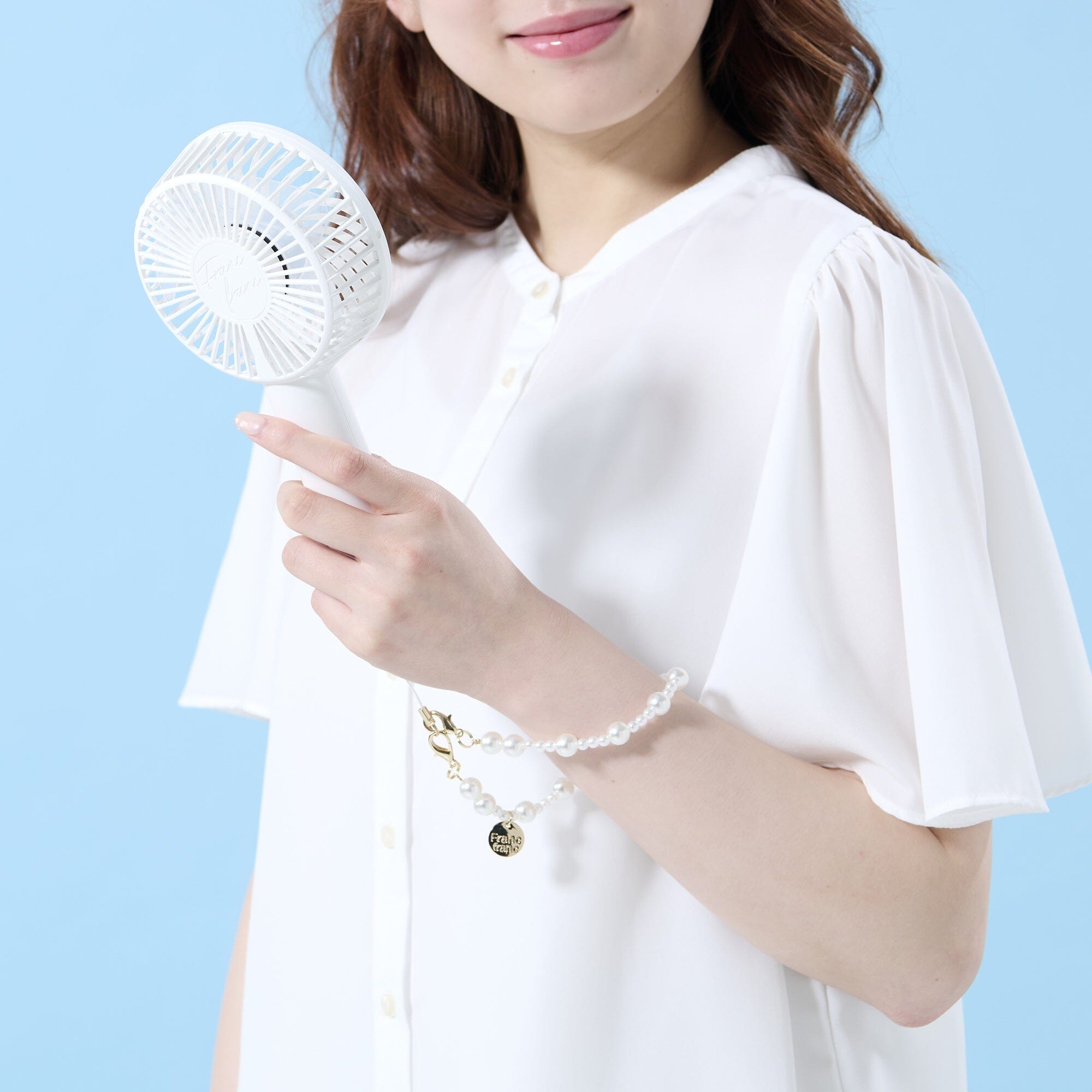 Frais Handy Fan Shiny Orange