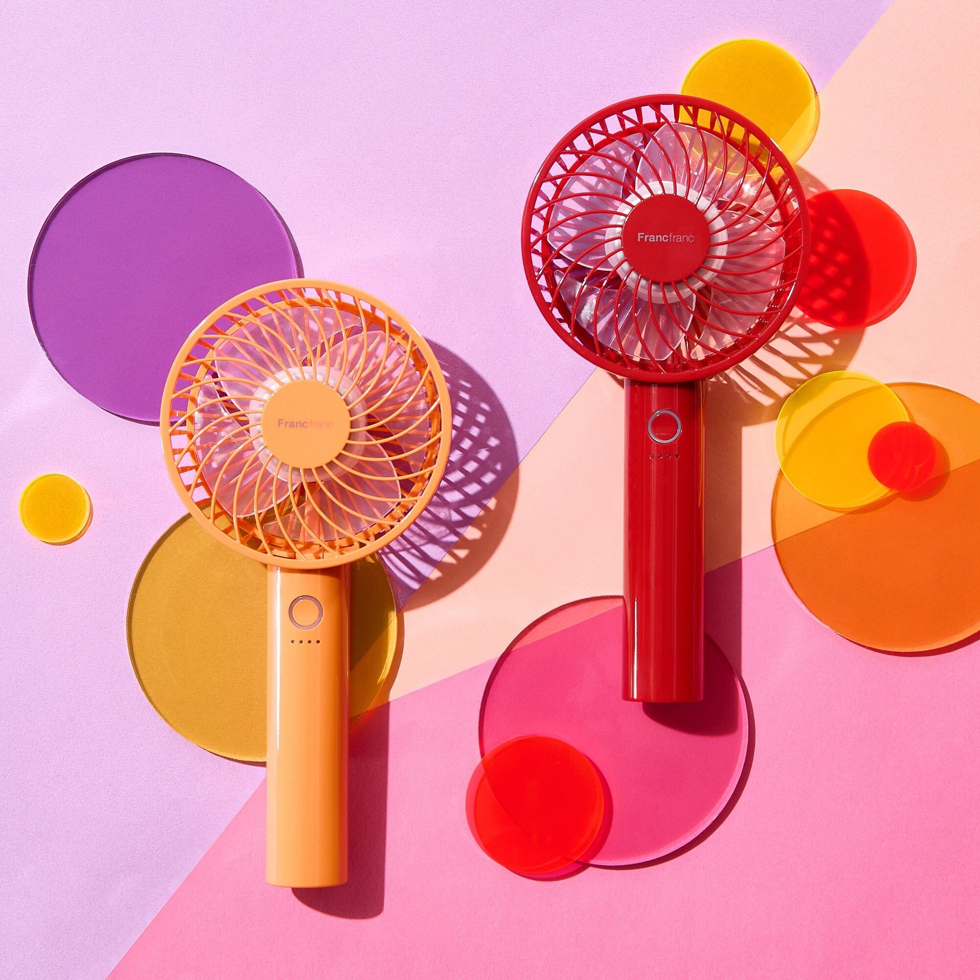 Frais Handy Fan Shiny Red