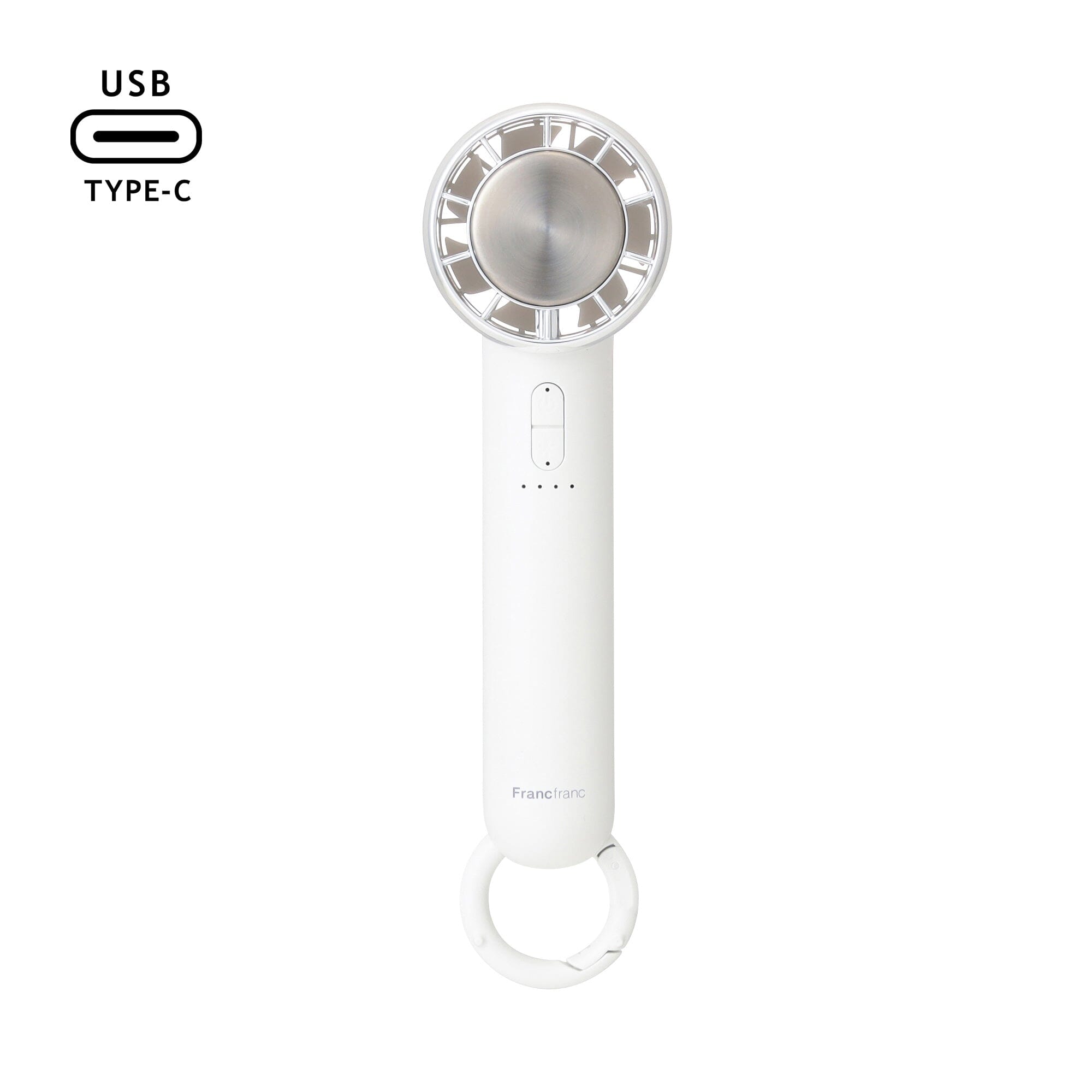 Frais Ice Plate Handy Fan White
