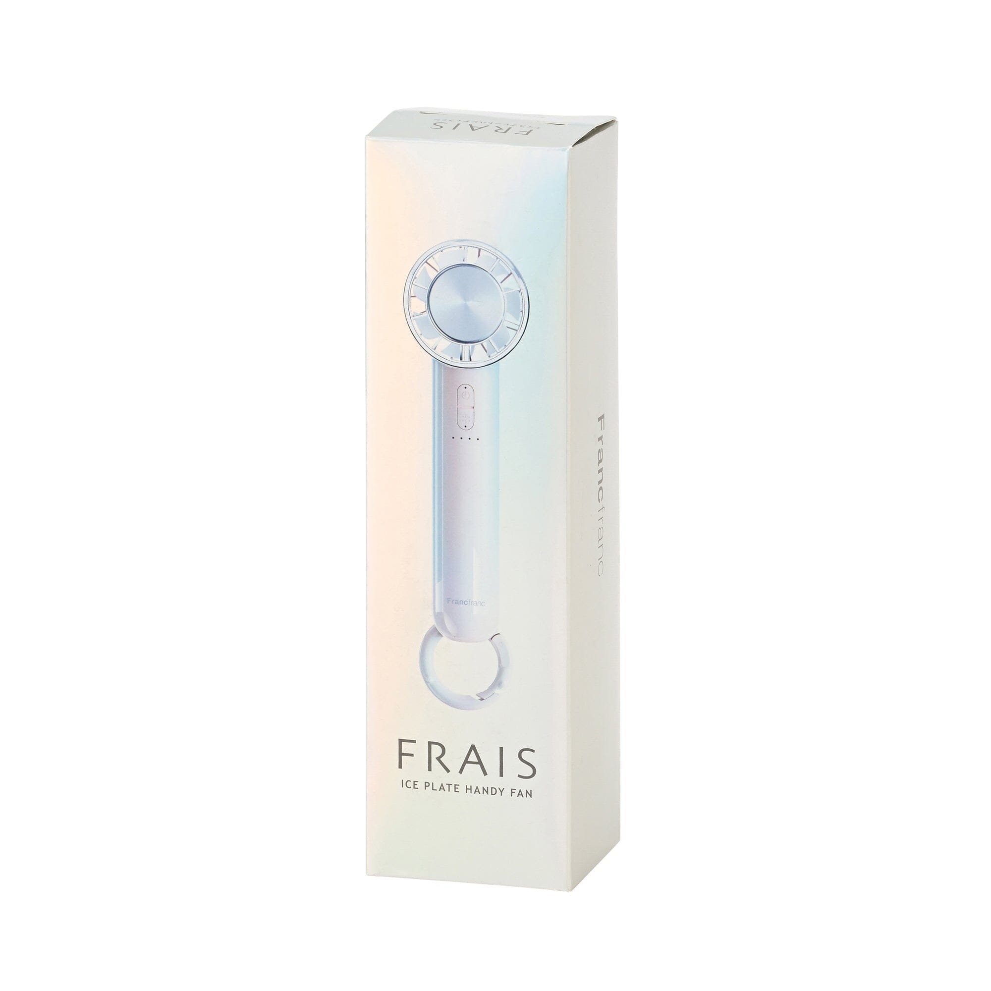 Frais Ice Plate Handy Fan Aurora White