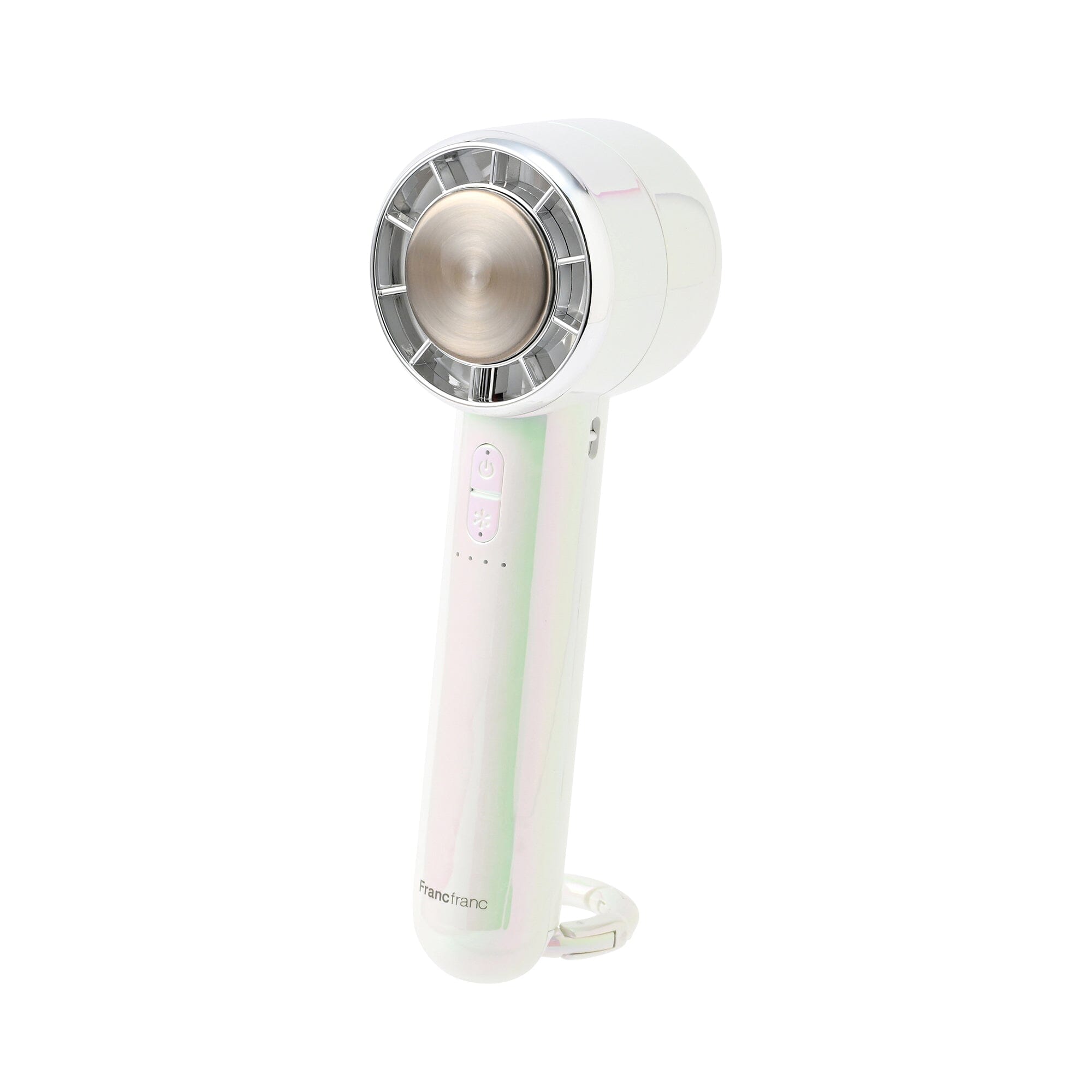 Frais Ice Plate Handy Fan Aurora White