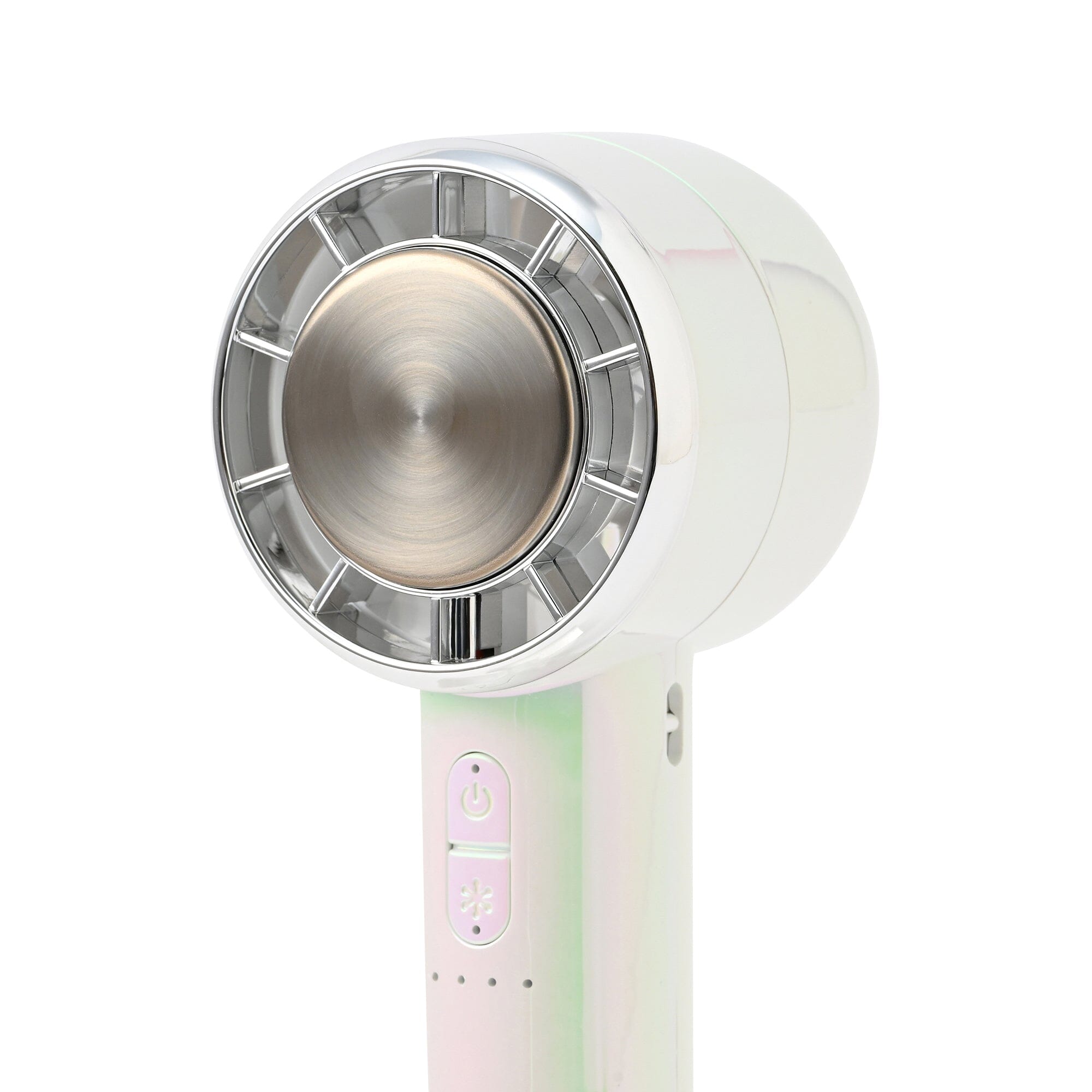 Frais Ice Plate Handy Fan Aurora White