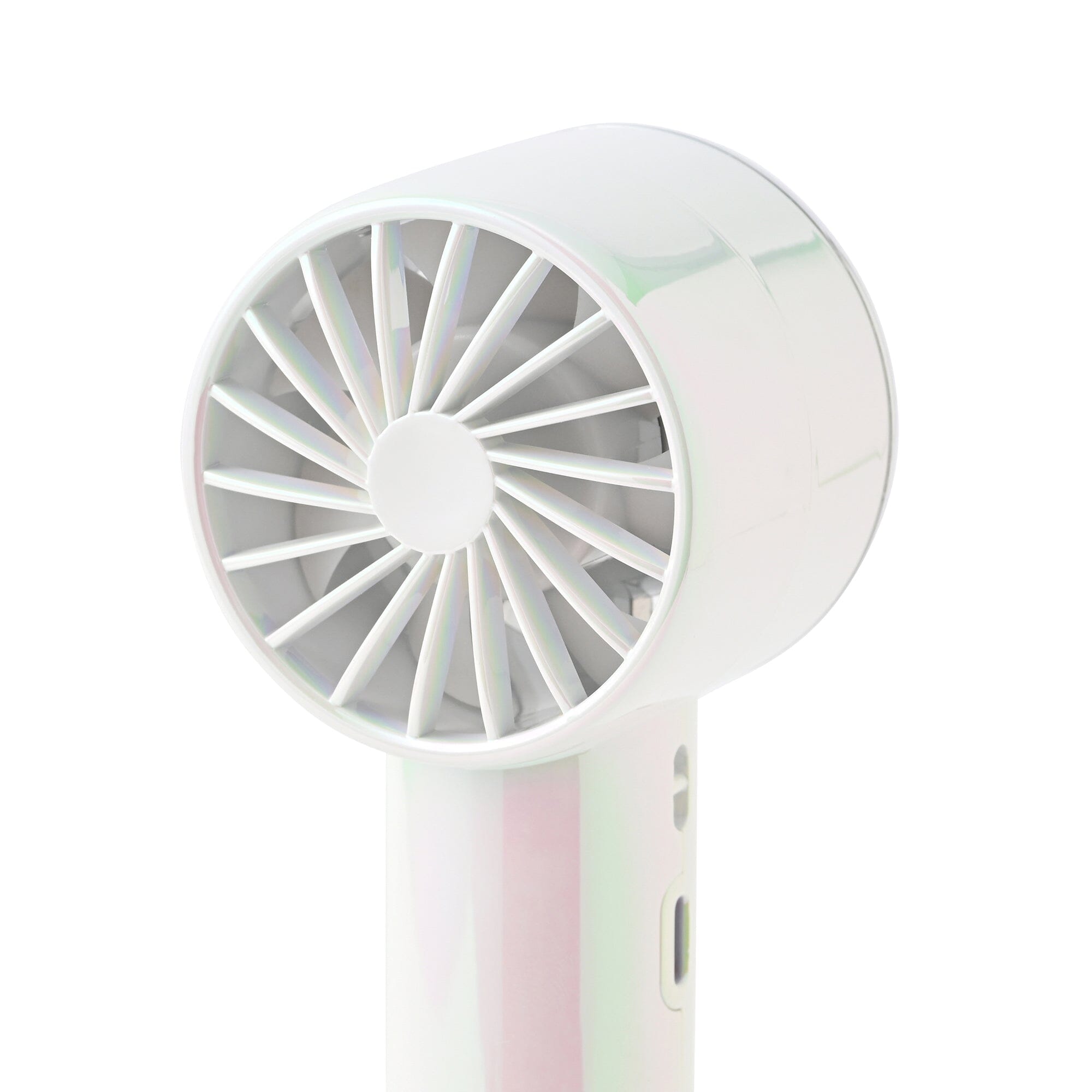 Frais Ice Plate Handy Fan Aurora White