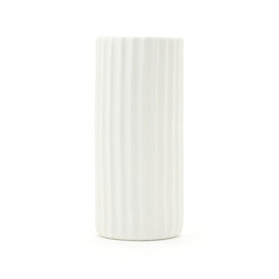 Ceramic Lib Flower Vase M White