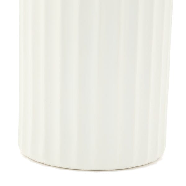 Ceramic Lib Flower Vase L White
