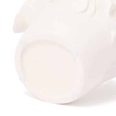 陶瓷波浪形褶邊花瓶 中型 白色