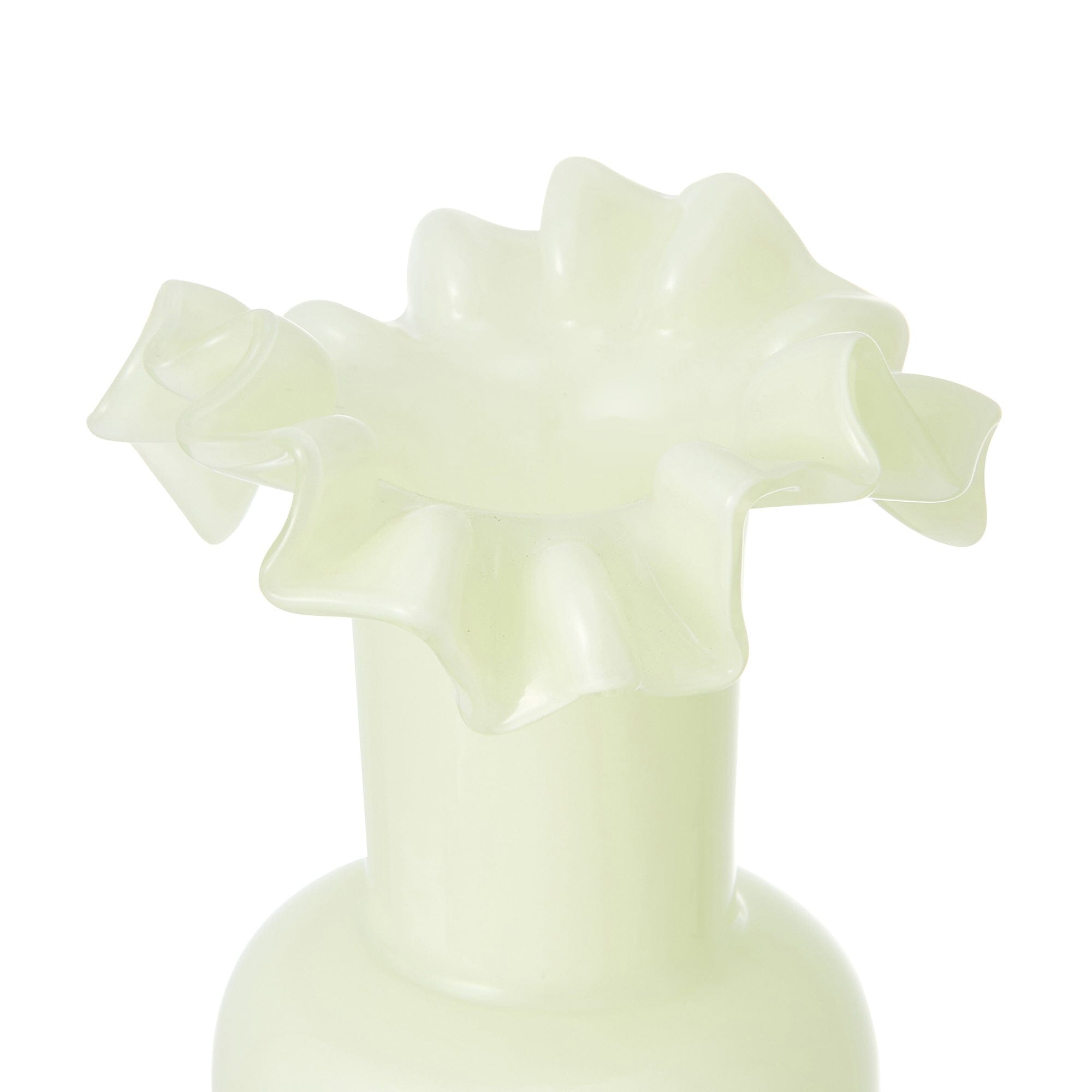 Frill Flower Vase Medium Light Yellow