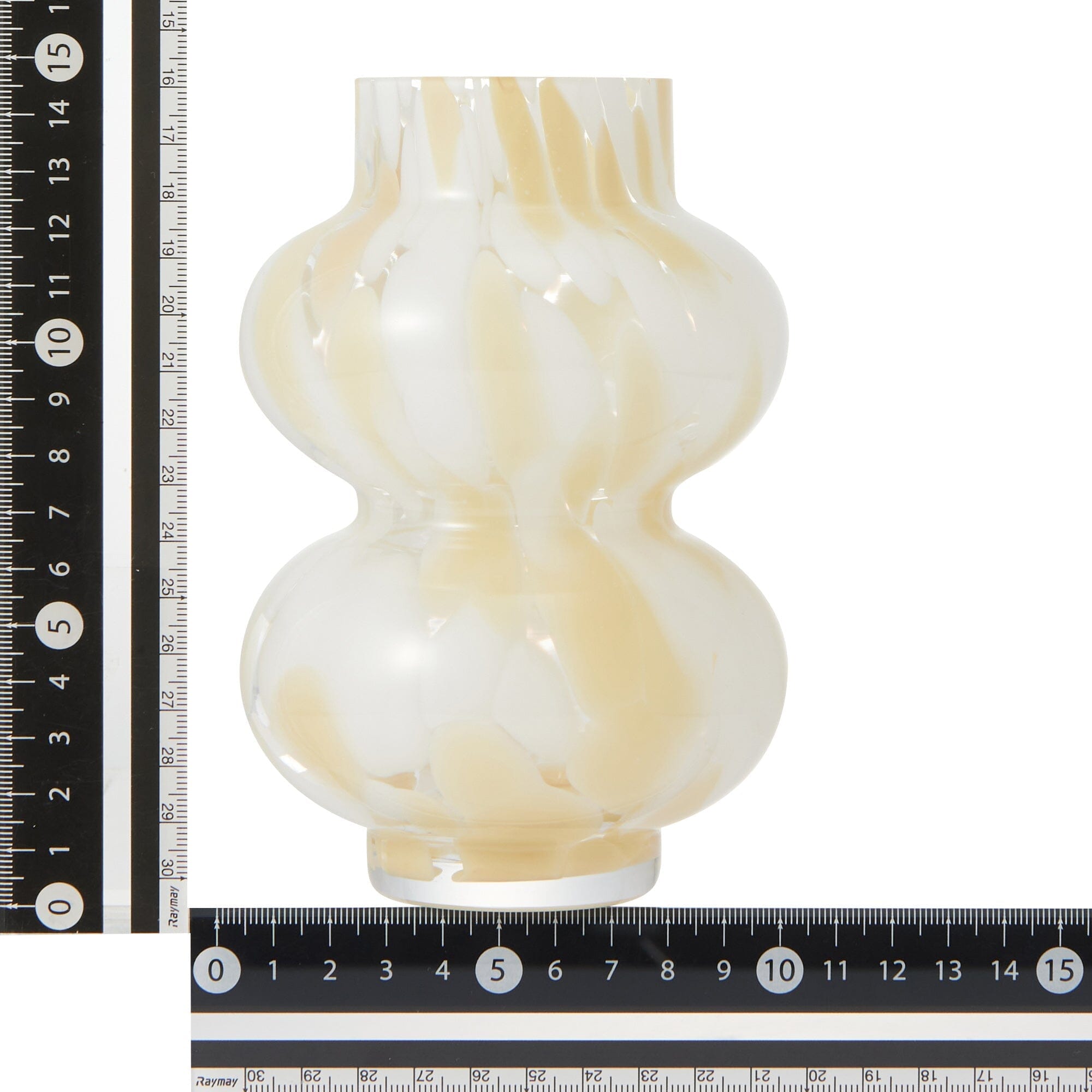 Dot Pattern Flower Vase Small Beige