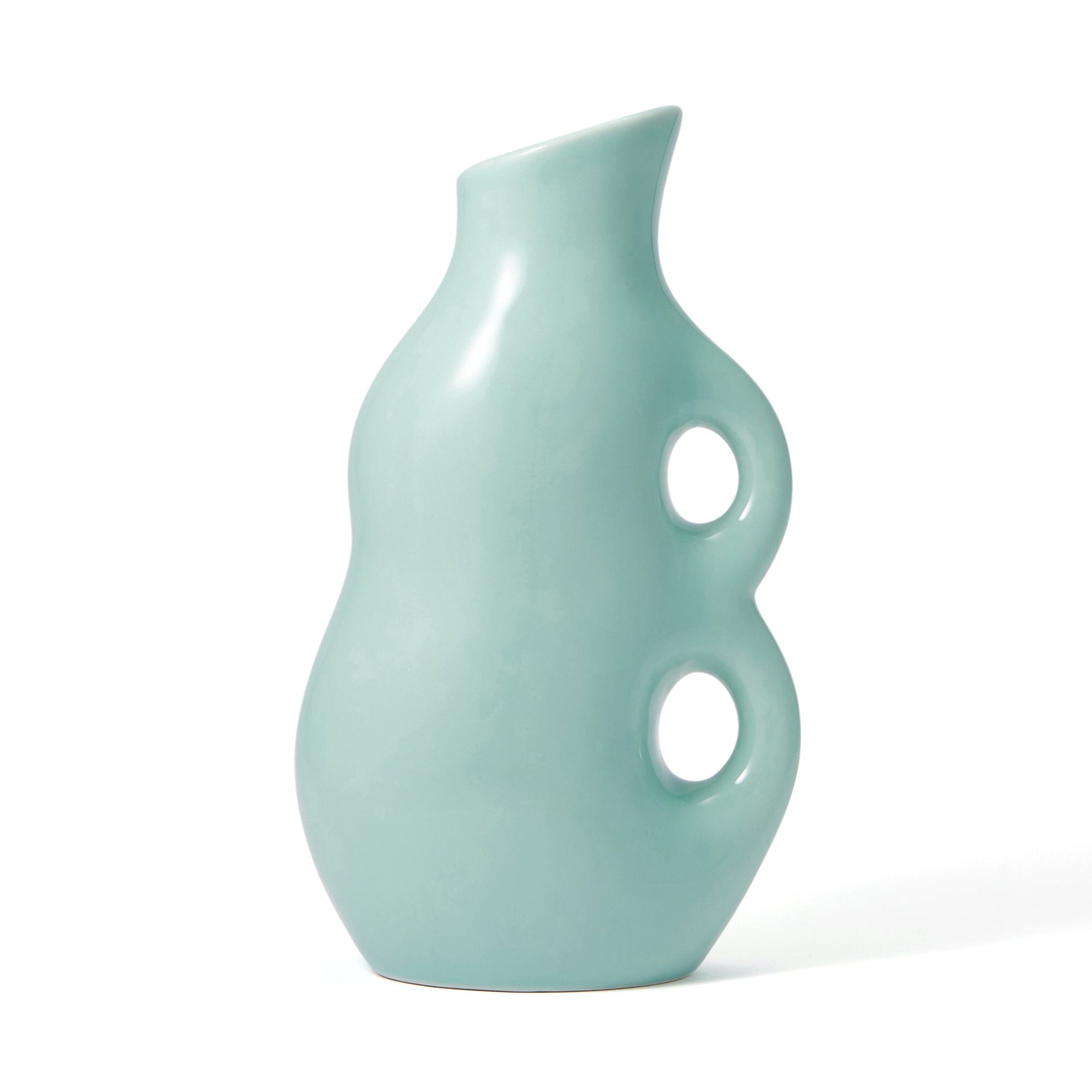 Ceramic Arty Flower Vase Large Light Blue