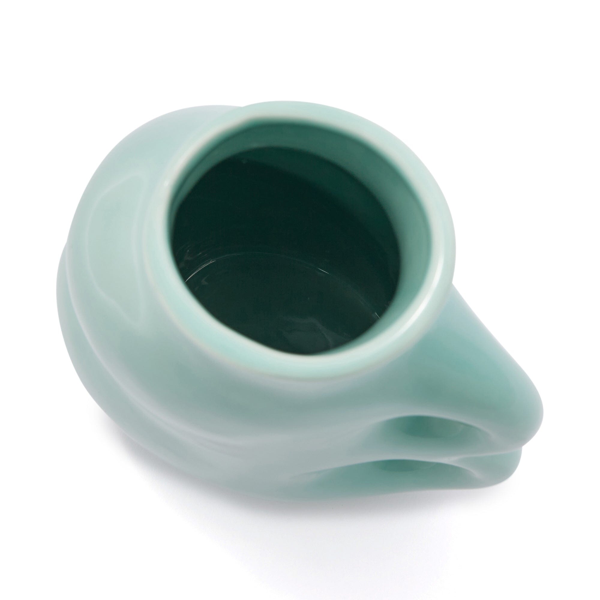 Ceramic Arty Flower Vase Large Light Blue