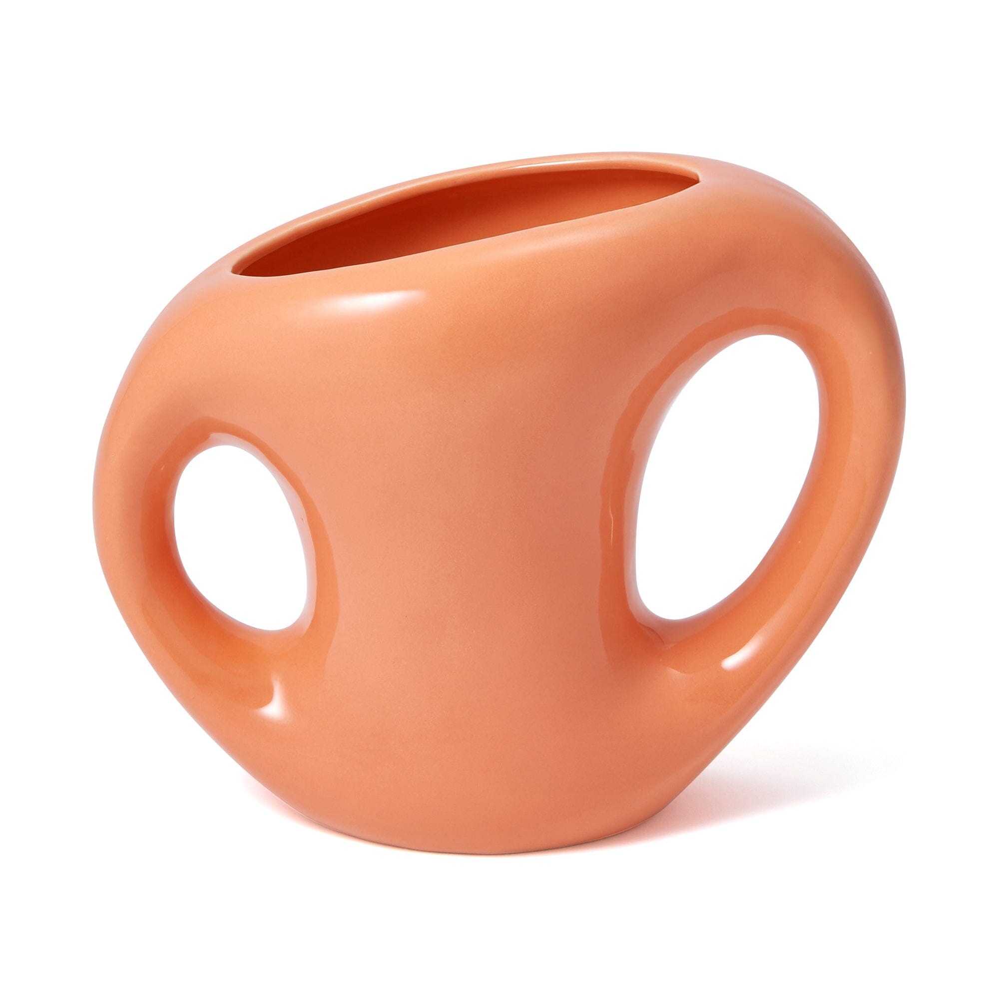 Ceramic Arty Flower Vase Medium Orange