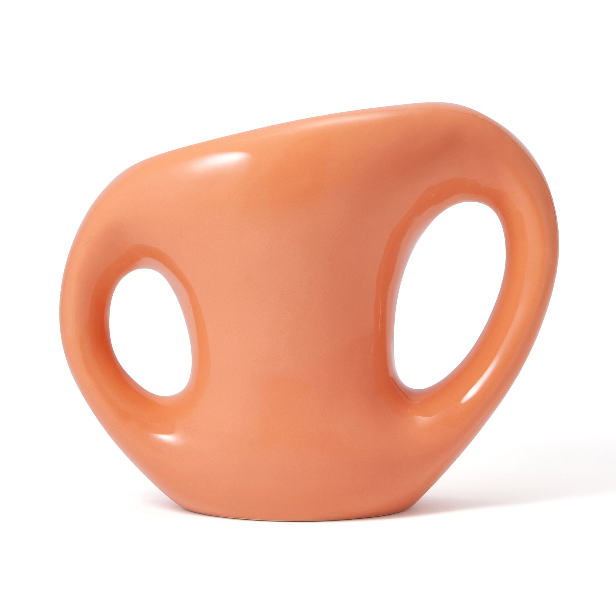 Ceramic Arty Flower Vase Medium Orange