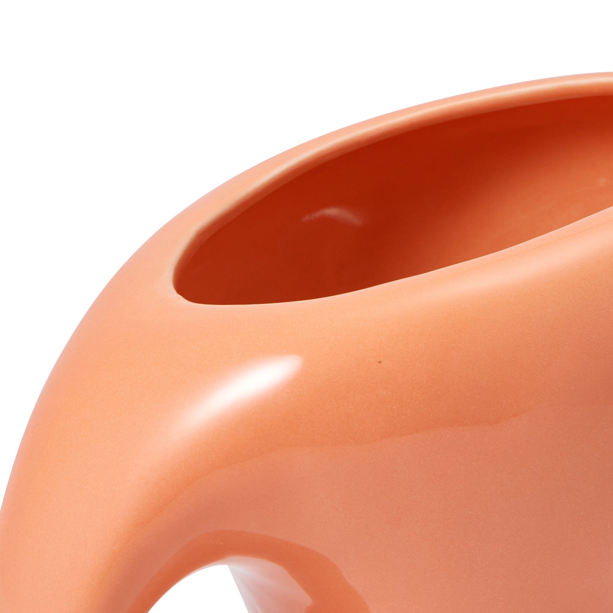 Ceramic Arty Flower Vase Medium Orange
