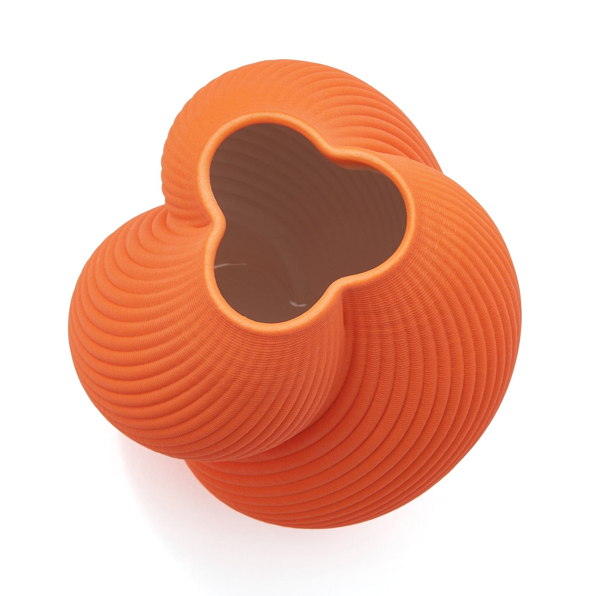 Ceramic 3D Flower Vase Medium Orange