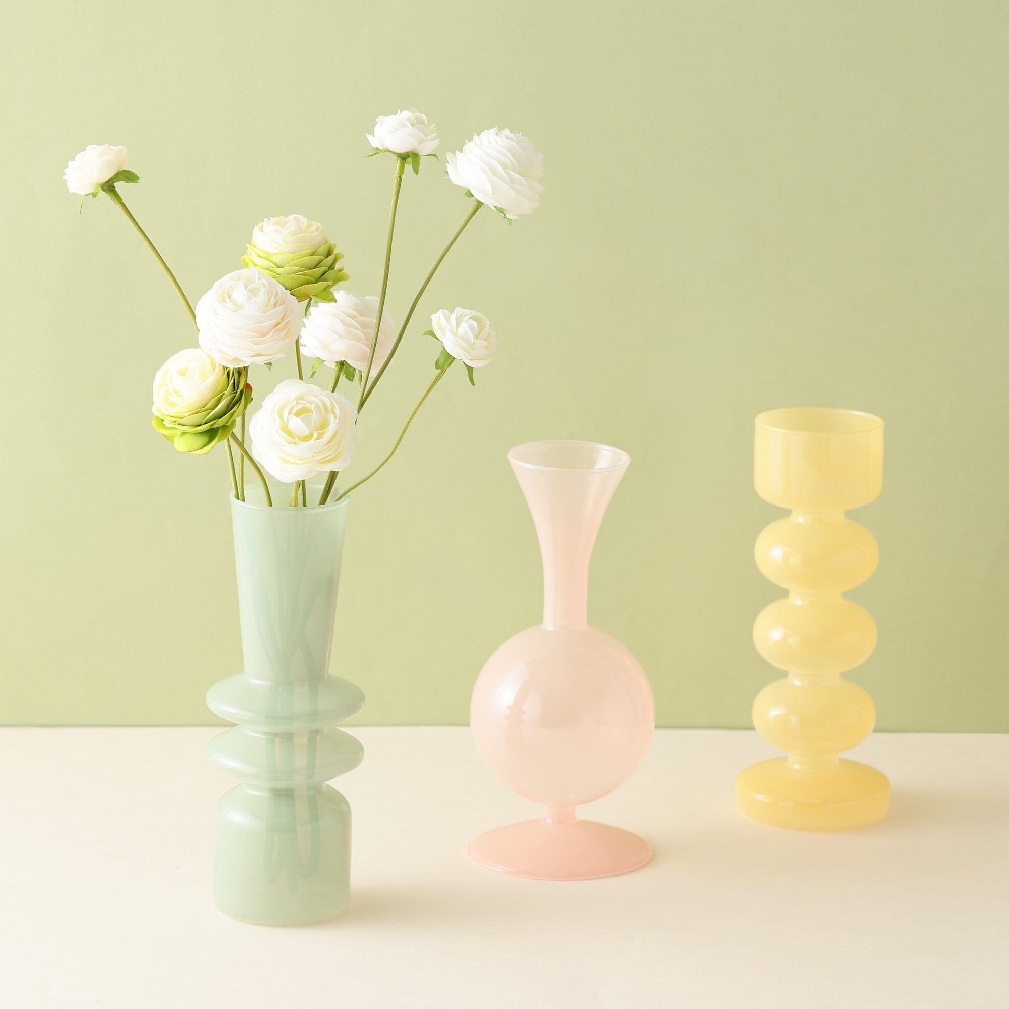 Totem Flower Vase Light Yellow