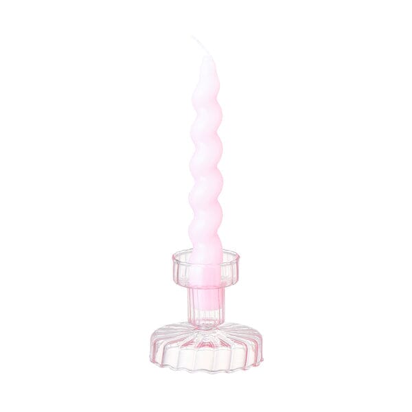 蠟燭和蠟燭架套裝粉紅色