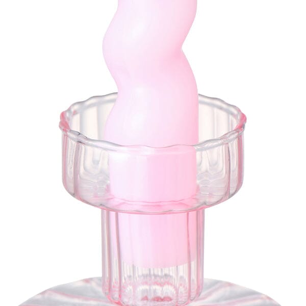 Candle & Candle Holder Set Pink