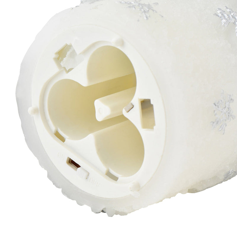 Led Water Candle Snow Silver