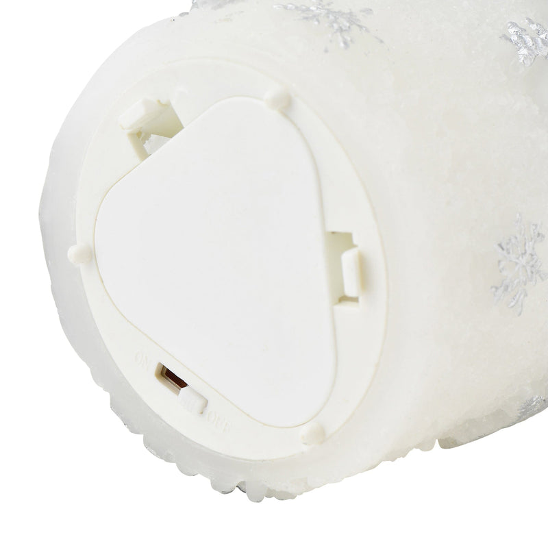 Led Water Candle Snow Silver